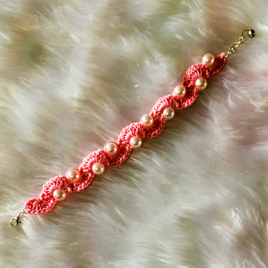 ABC Knitting Patterns - Rainbow of Dusk Beaded Crochet Bracelet